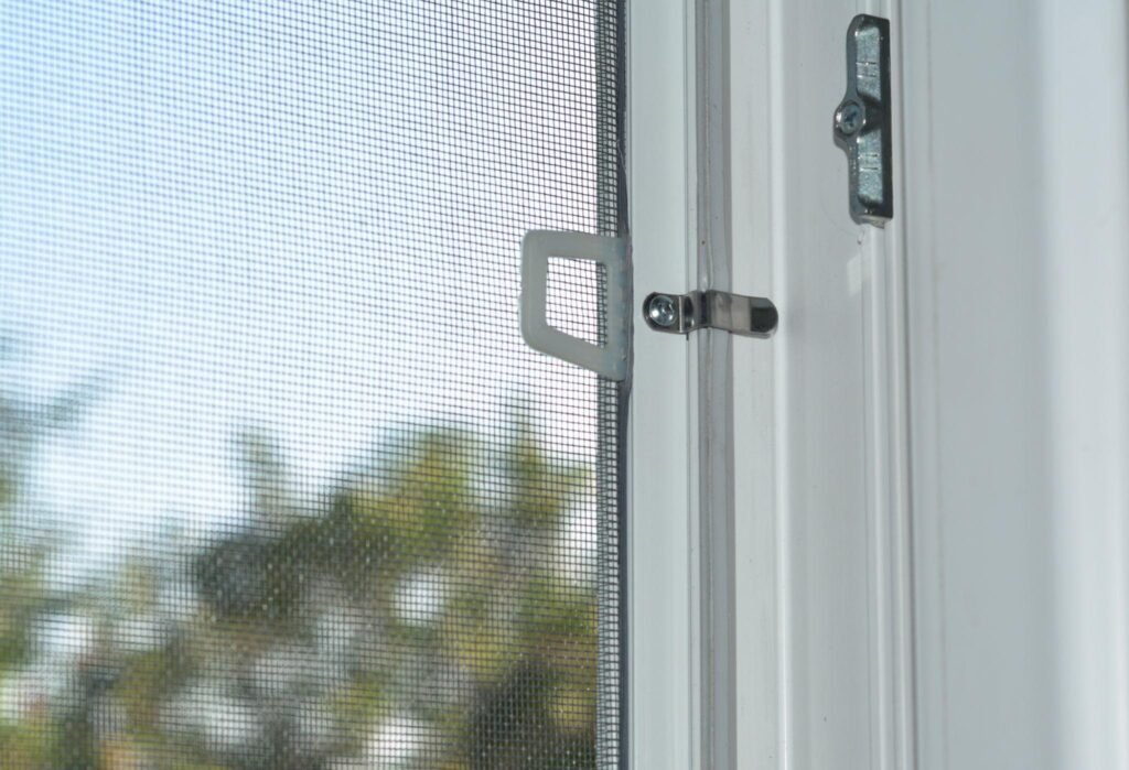 Tools for measuring insect screens including measuring tape notebook and ladder